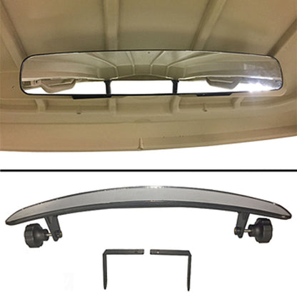 Convex Mirror, GTW 17" w/Universal Hardware – installed on cart roof with mounting hardware