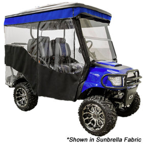 RedDot® 3-Sided Sunbrella Custom Enclosure & Valance for Yamaha G29/Drive Triple Track 84" Top (Years 2007-2016)