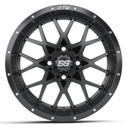 Vortex Wheel, 14X7, Matte Black – wheel, front view