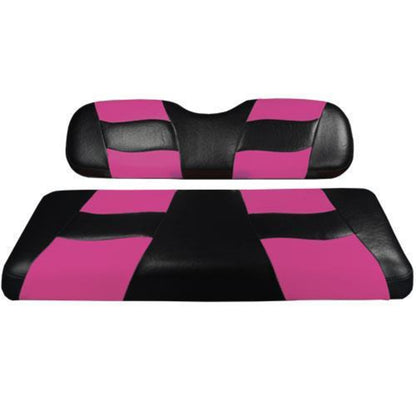RIPTIDE Black/Pink 2Tone Front Seat Cvrs E-Z-Go TXT/RXV – additional product view