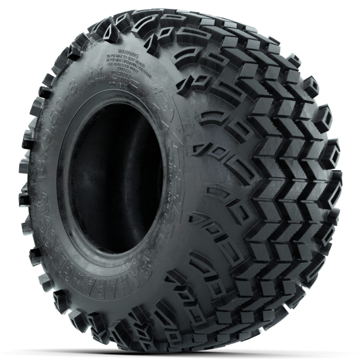Tire, 18X9.50-8 4PR Sahara Classic – tire, angled view