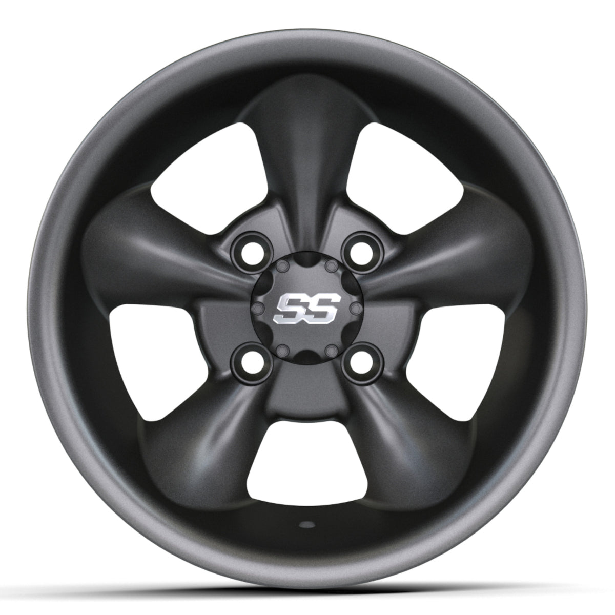 GTW® Godfather 12” Matte Gray Golf Cart Wheel – wheel, front view