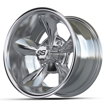 GTW Godfather Wheel, 12X7 Chrome – wheel, side angle view